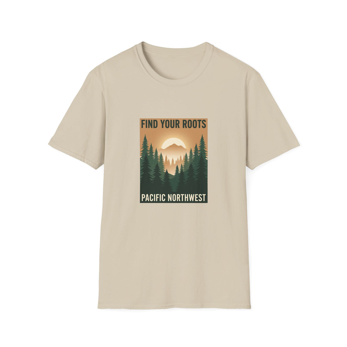 Find Your Roots T-Shirt — Pacific Northwest Retro Forest Tee
