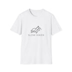 Slow Hiker T-Shirt — Minimal Turtle & Mountain Hiking Tee