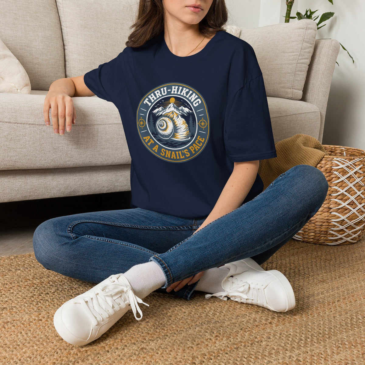 Thru-Hiking Snail's Pace T-Shirt — Slow Hiker Badge Tee