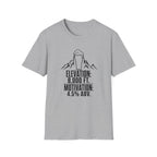 T-Shirt — "Elevation: 8,000 ft. Motivation: 4.5% ABV" Mountain Beer Tee