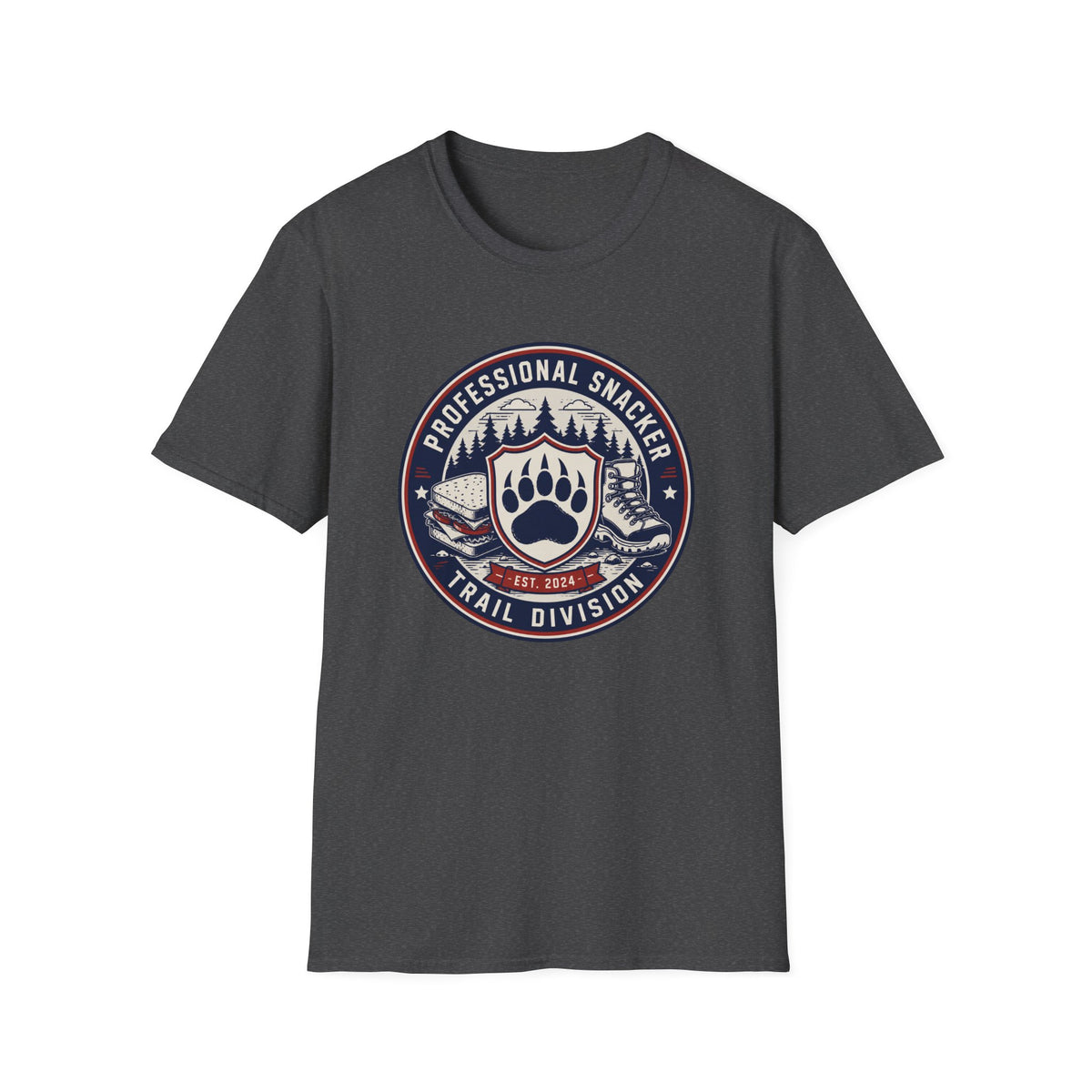 Professional Snacker T‑Shirt — Trail Division Bear Paw Graphic Tee