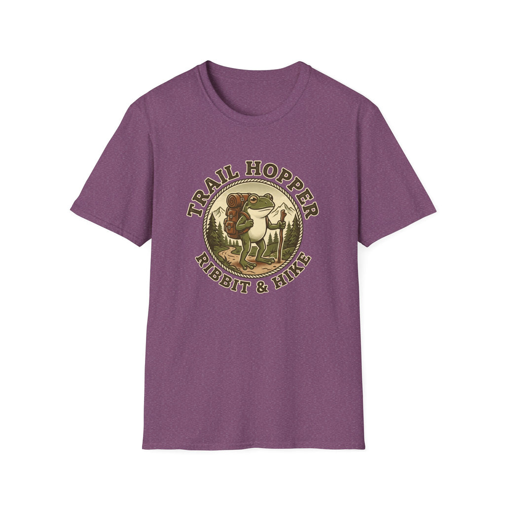 Trail Hopper T-Shirt — 'Trail Hopper Ribbit & Hike' Frog Hiking Graphic Tee