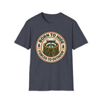 Born to Hide Raccoon T-Shirt — Funny Outdoor Camping Tee