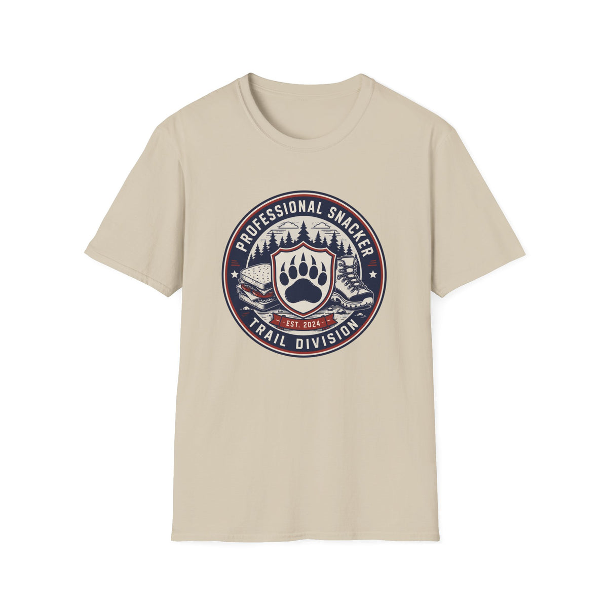 Professional Snacker T‑Shirt — Trail Division Bear Paw Graphic Tee