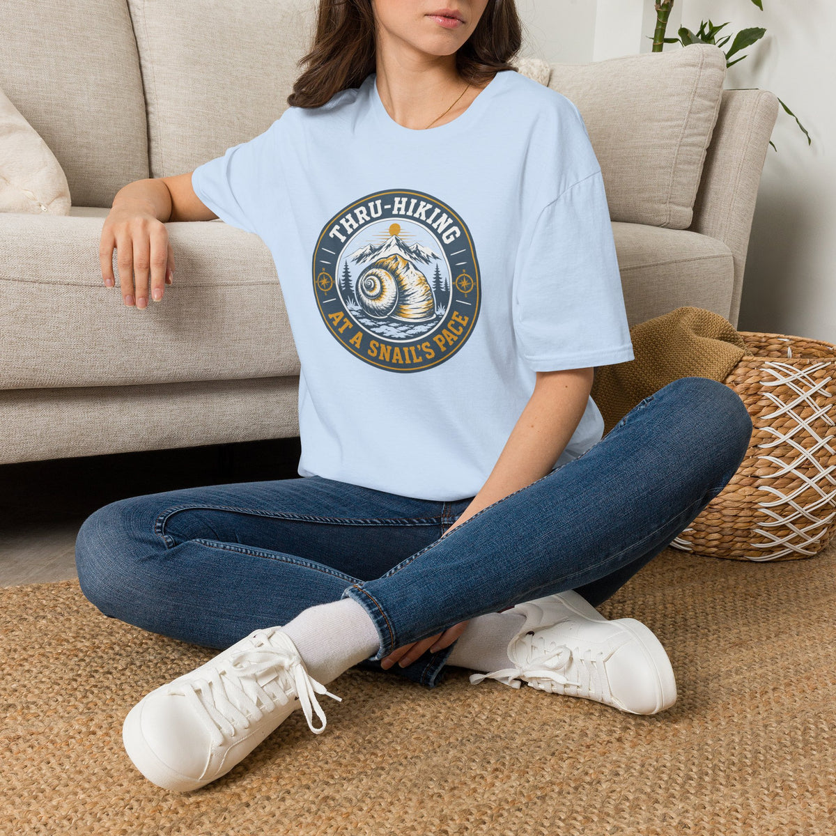 Thru-Hiking Snail's Pace T-Shirt — Slow Hiker Badge Tee