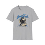 T-Shirt — "Happy Trails" Hiking Bear Graphic Tee