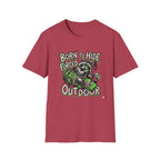 T-Shirt — "Born to Hide, Forced to Be Outdoor" Raccoon Graphic Tee