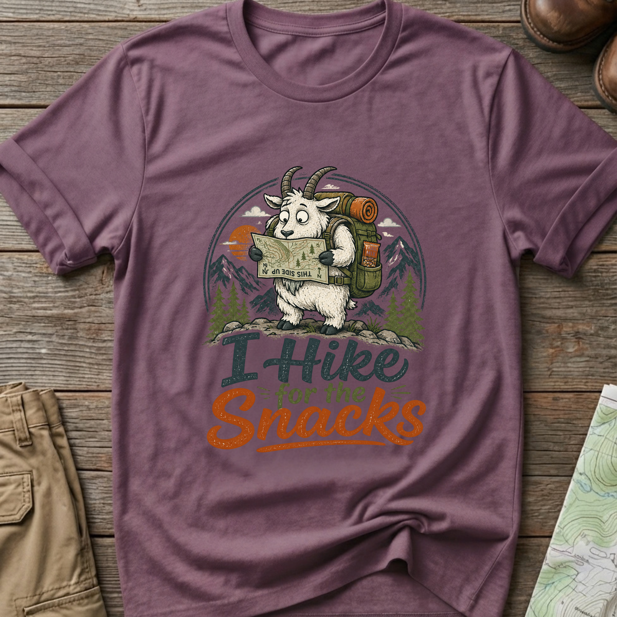 I hike for the snacks T-shirt