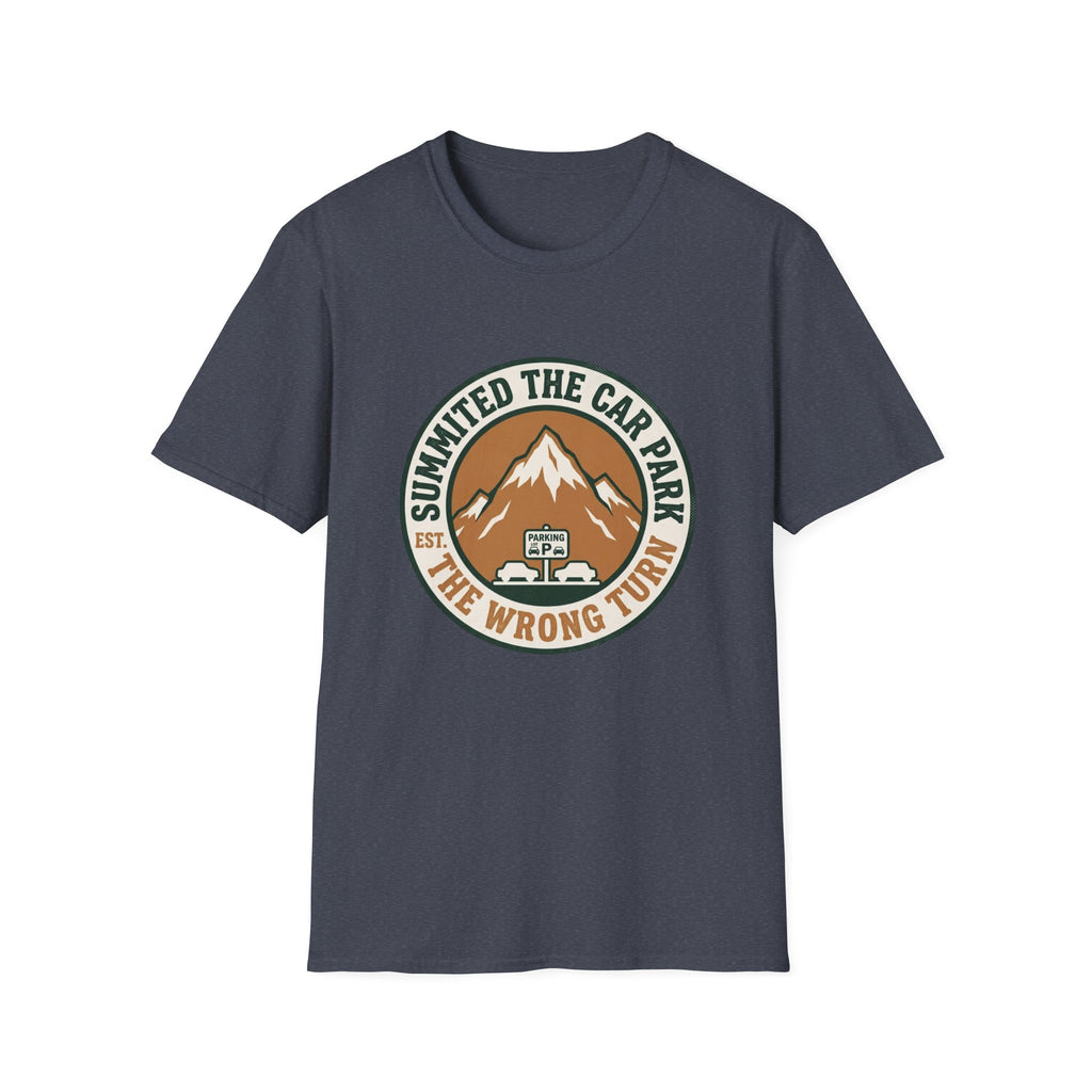 T-Shirt — 'Summited the Car Park' Mountain Adventure Graphic Tee