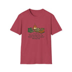 Camping Boots Graphic T-Shirt — “I’m Only Here For The Snacks And The Company” Hiking Tee