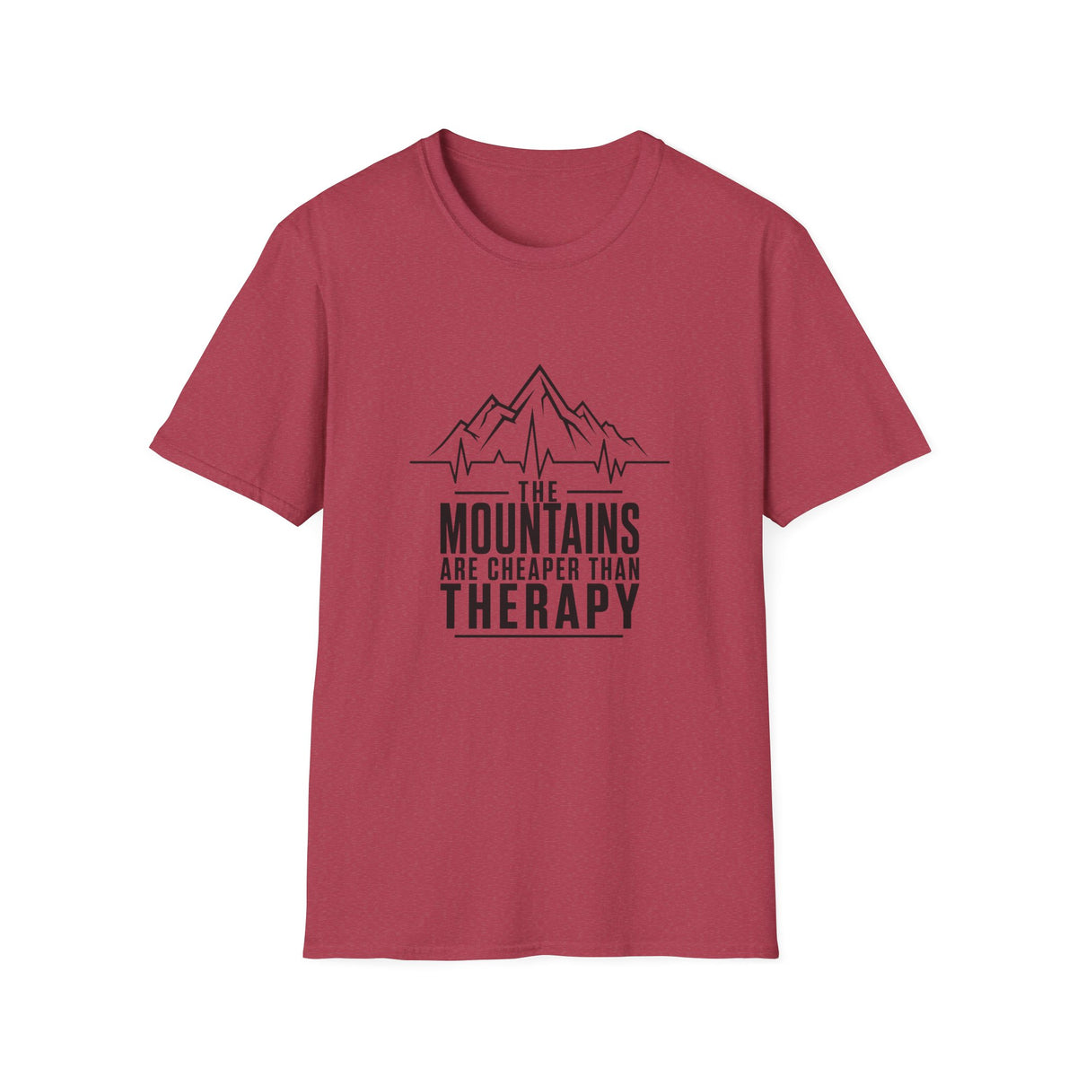 Mountains Are Cheaper Than Therapy T-Shirt — Outdoorsy Hiking Graphic Tee