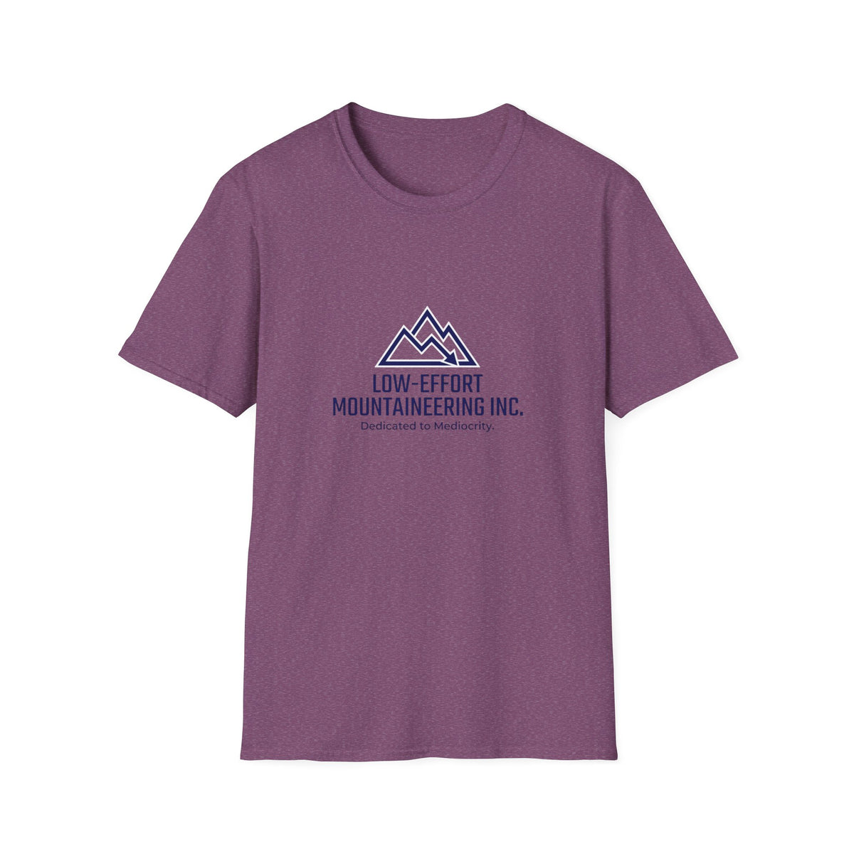 Low-Effort Mountaineering Inc. T-Shirt — Funny Mountain Logo Tee