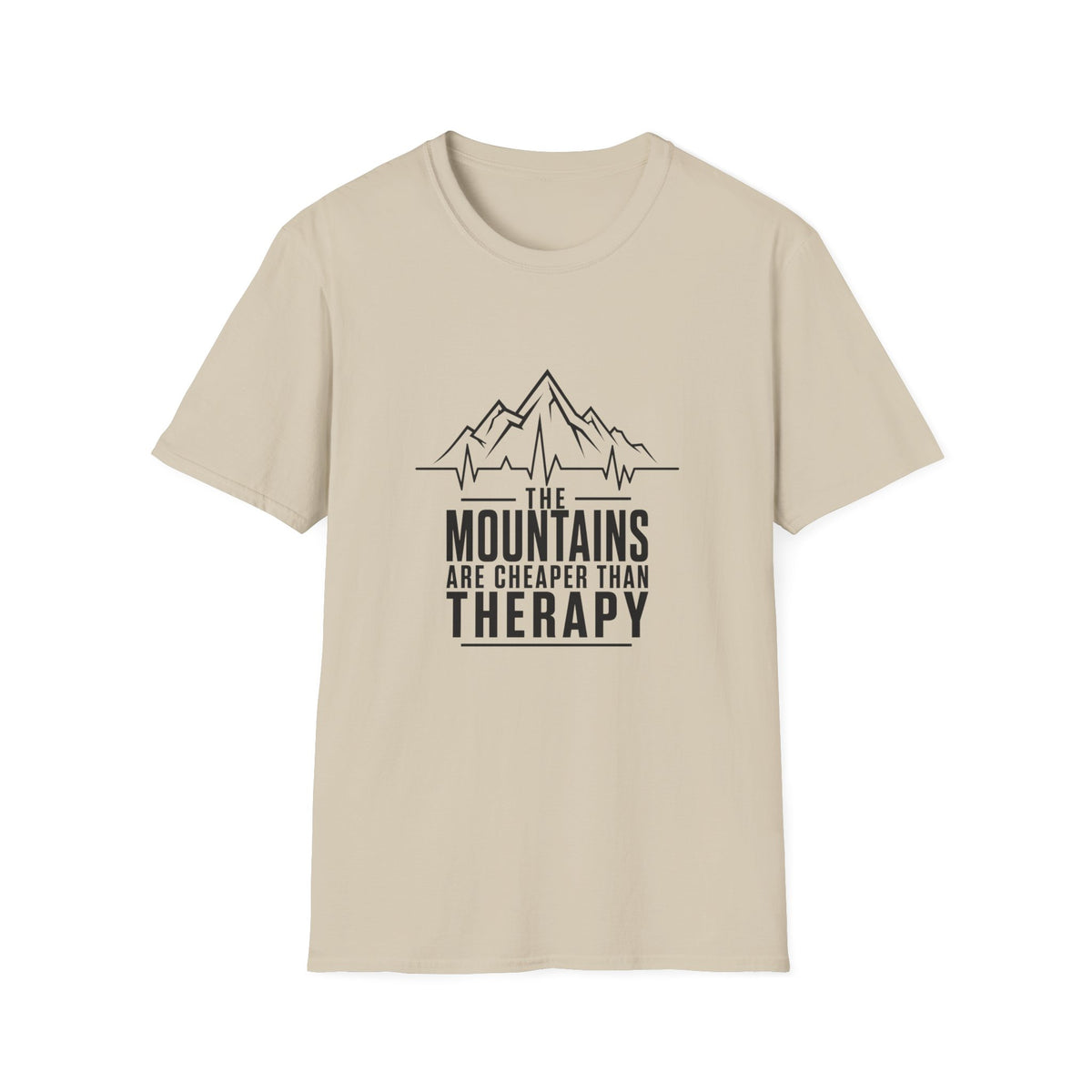 Mountains Are Cheaper Than Therapy T-Shirt — Outdoorsy Hiking Graphic Tee