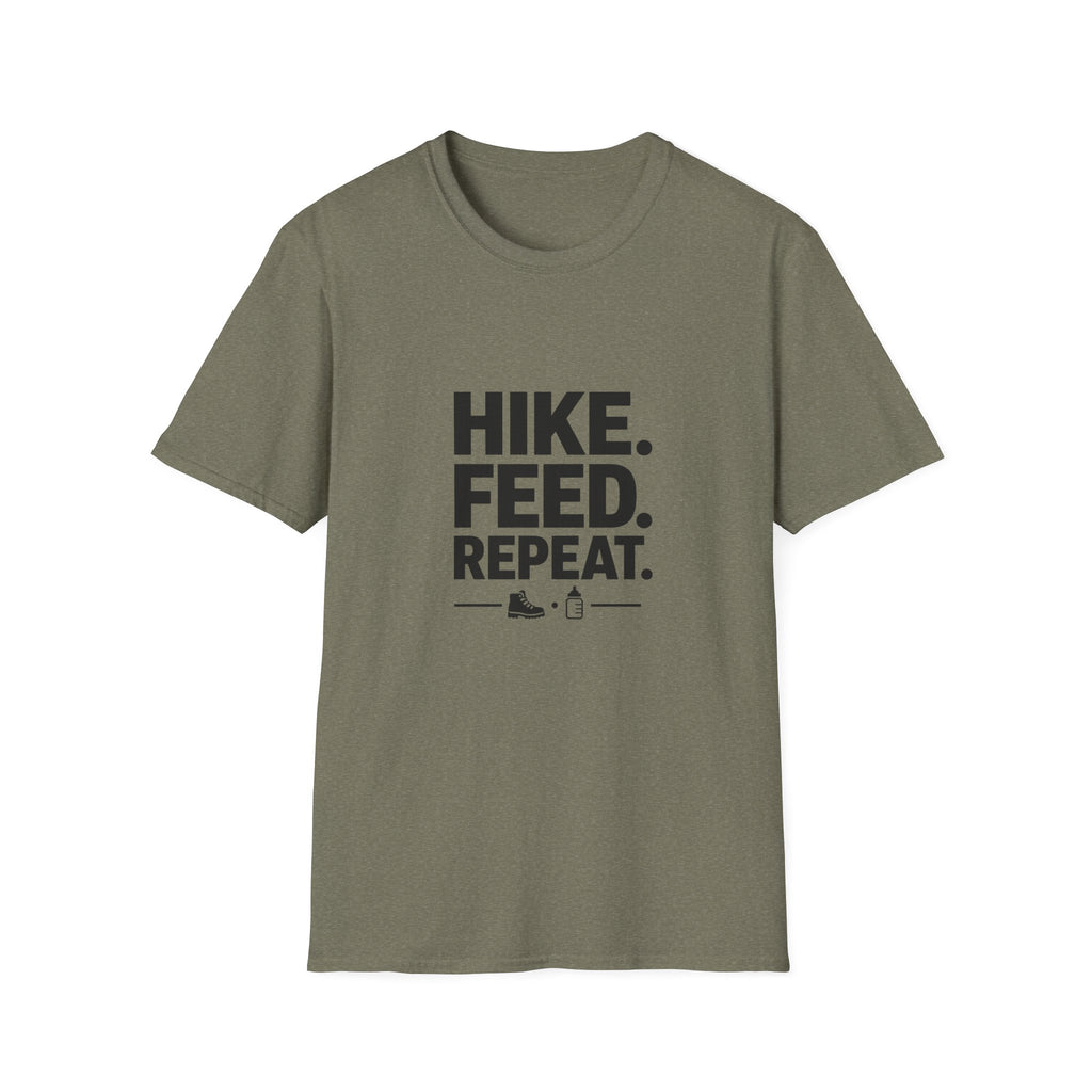 Hike. Feed. Repeat. T‑Shirt — Outdoor Dog Lover Tee