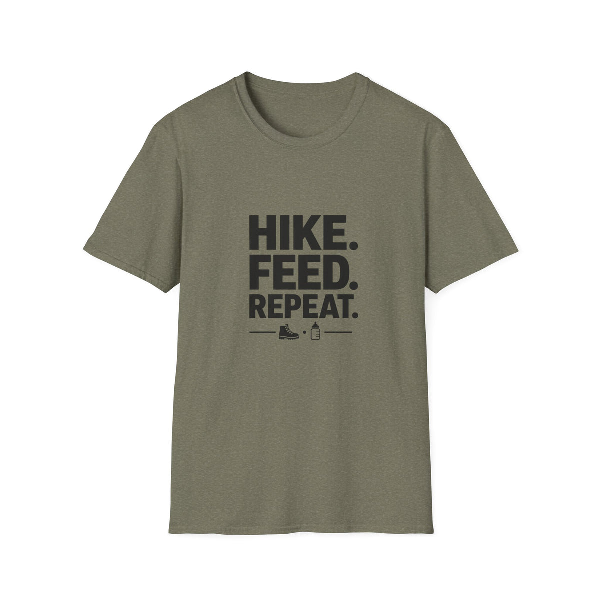 Hike. Feed. Repeat. T‑Shirt — Outdoor Dog Lover Tee