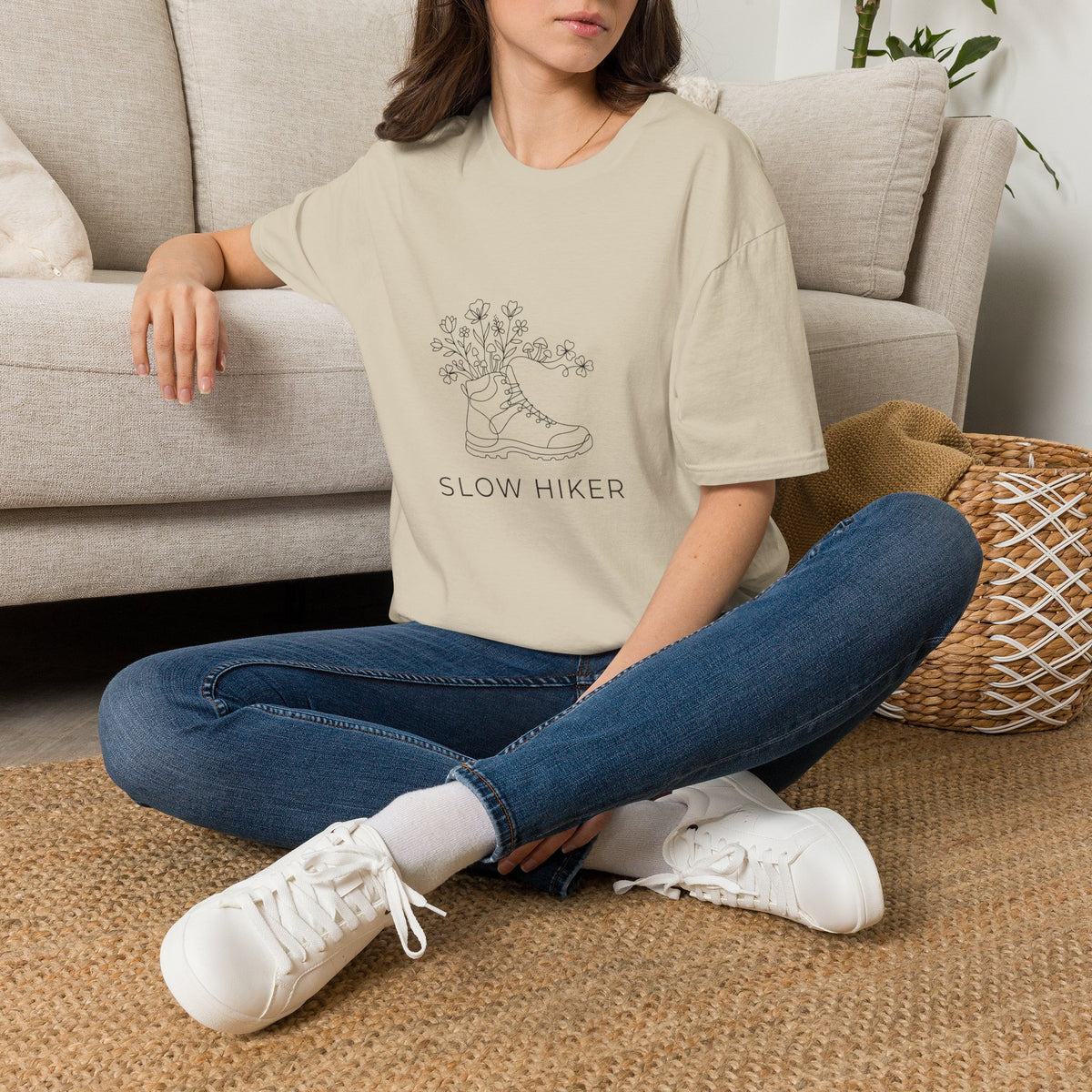 T-Shirt — Slow Hiker Floral Sneaker Graphic Tee