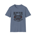 Hike Away The Void Skull T-Shirt — 'Hike Away The Void Until It Blinds You' Outdoor Graphic Tee