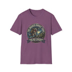 Masked Bandit Trail T-Shirt — Vintage Raccoon Hiking Graphic