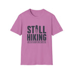 Still Hiking T-Shirt — Retro Bootprint Outdoor Tee for Hikers
