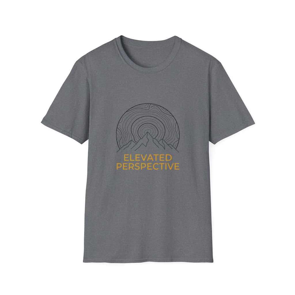 Mountain Line Art T-Shirt — “Elevated Perspective” Minimal Graphic Tee