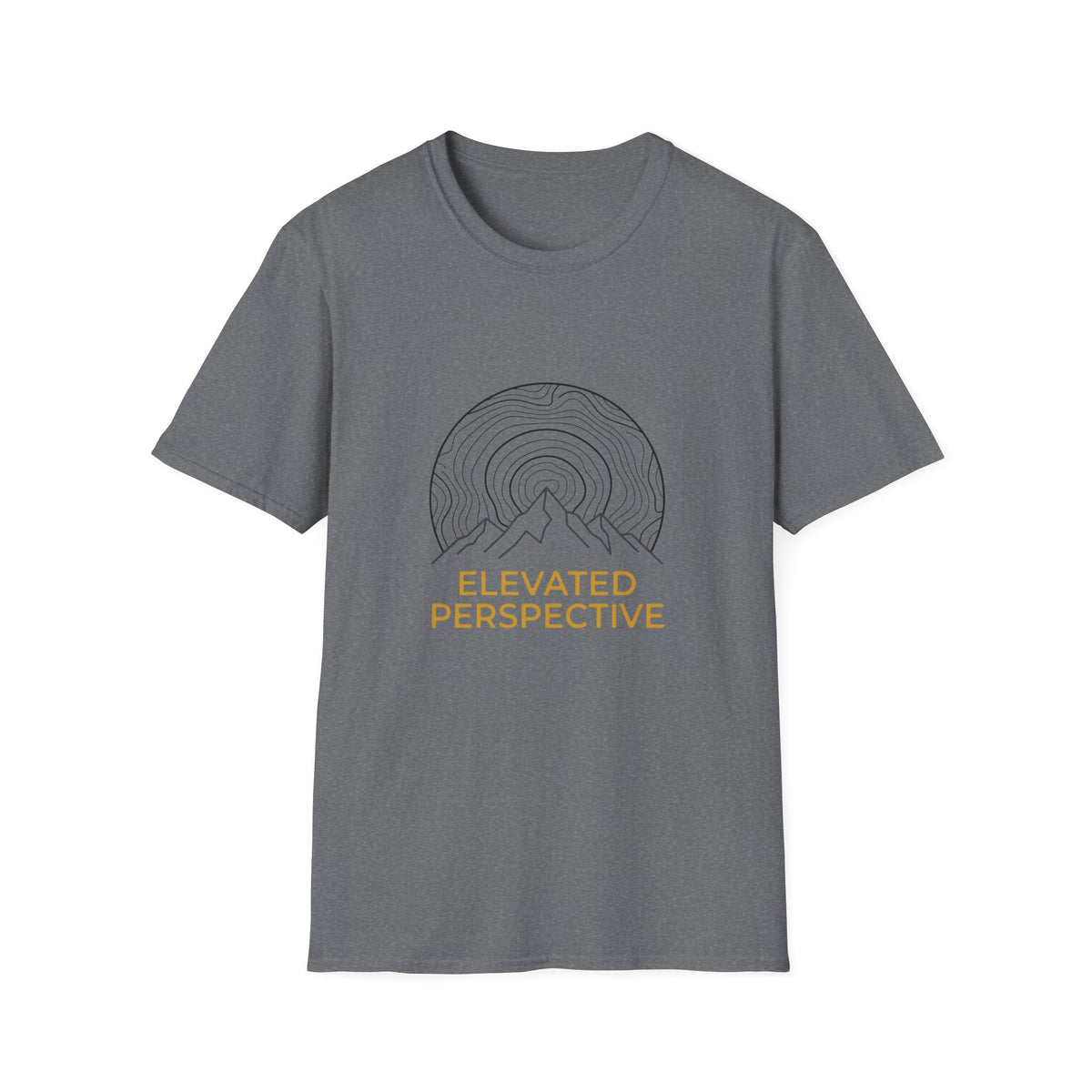 Mountain Line Art T-Shirt — “Elevated Perspective” Minimal Graphic Tee