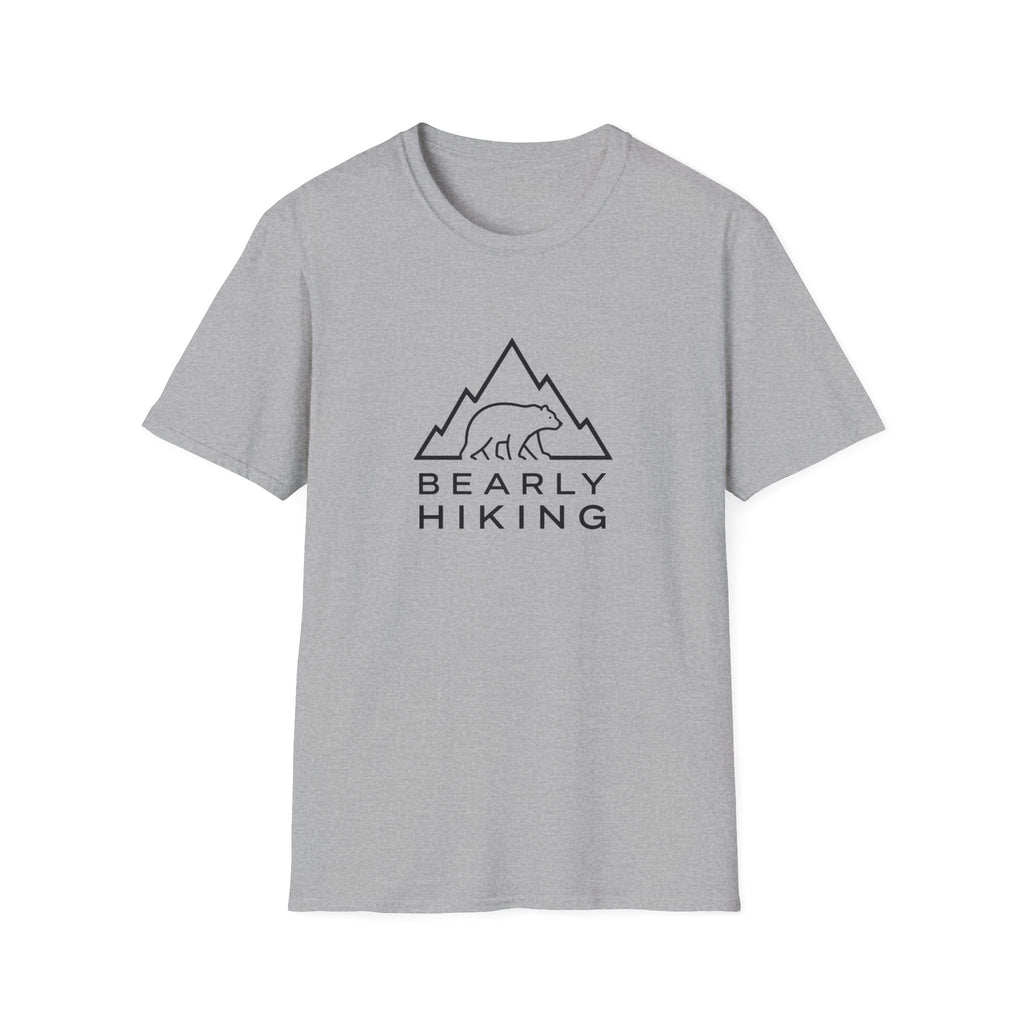 Bearly Hiking T-Shirt — Minimal Mountain Bear Outdoor Tee