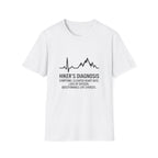 T-Shirt — Hiker's Diagnosis ECG Heartbeat Mountain Design
