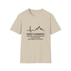 T-Shirt — Hiker's Diagnosis ECG Heartbeat Mountain Design