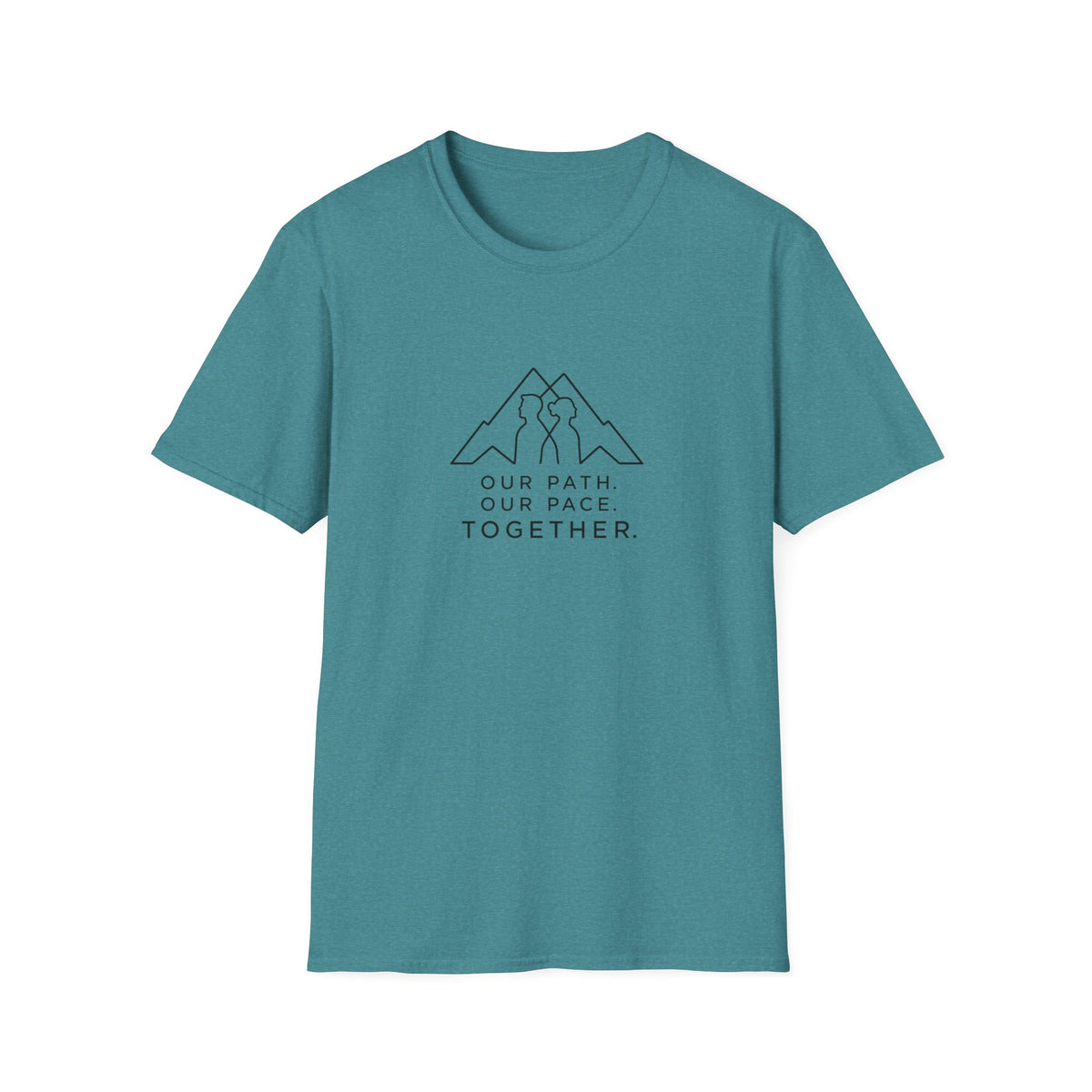 Together Mountain T-Shirt — "Our Path. Our Pace. Together." Couples Hiking Tee