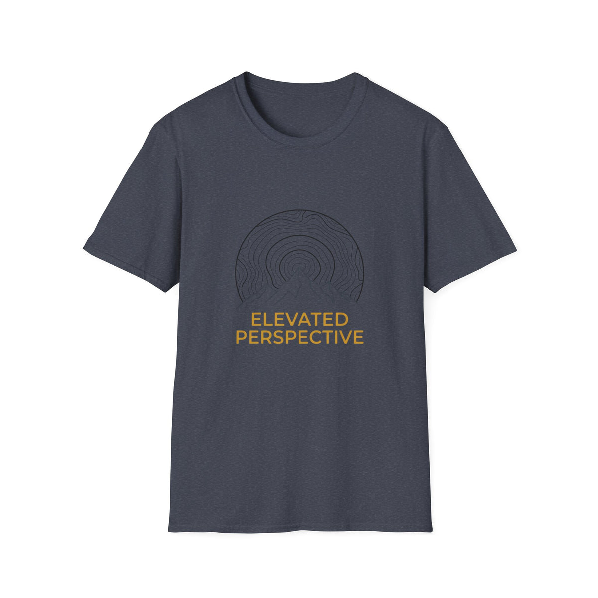 Mountain Line Art T-Shirt — “Elevated Perspective” Minimal Graphic Tee