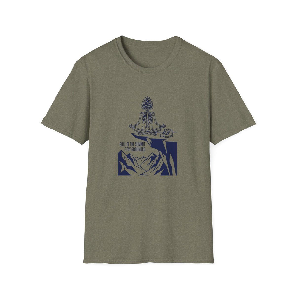Meditation Pinecone T-Shirt — "Soul of the Summit" Yoga Tee