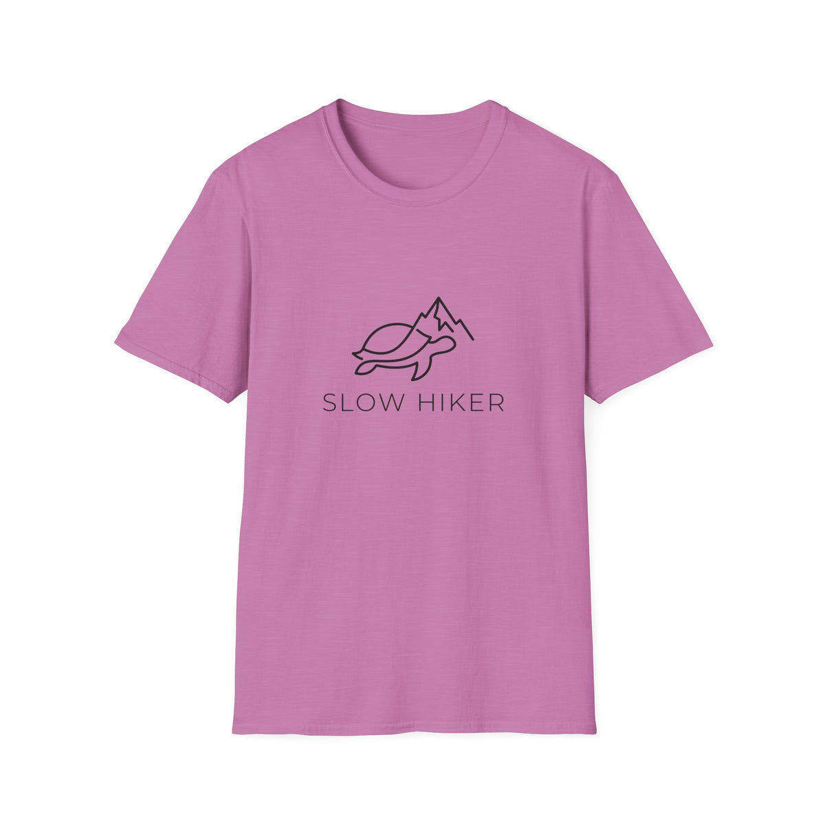 Slow Hiker T-Shirt — Minimal Turtle & Mountain Hiking Tee