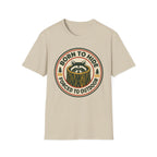 Born to Hide Raccoon T-Shirt — Funny Outdoor Camping Tee