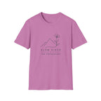Slow Hiker T-Shirt — Minimal Mountain & Flower Tee for Hikers & Tea Lovers