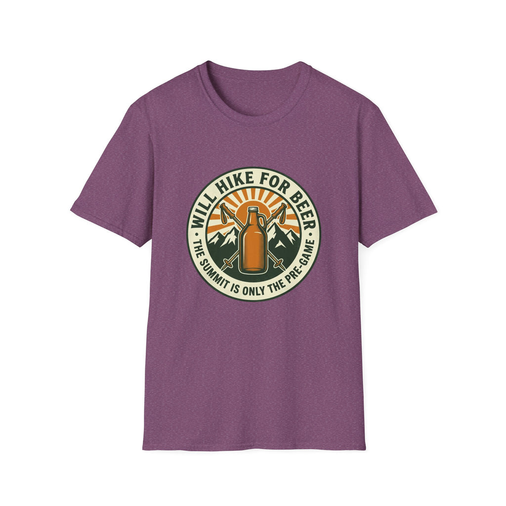 Hiking Beer T-Shirt — "Will Hike For Beer" Outdoor Adventure Tee