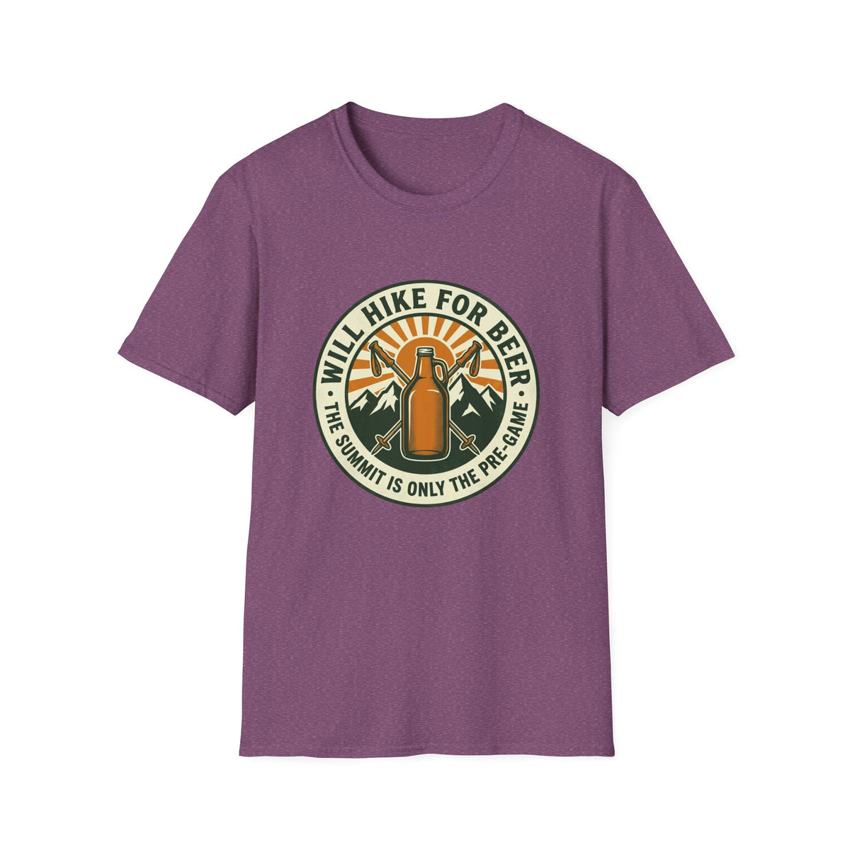 Hiking Beer T-Shirt — "Will Hike For Beer" Outdoor Adventure Tee