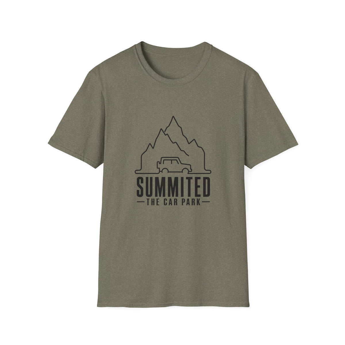 Summited Car Park T-Shirt — Minimal Mountain & Off-Road Graphic Tee