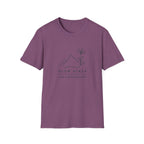 Slow Hiker T-Shirt — Minimal Mountain & Flower Tee for Hikers & Tea Lovers