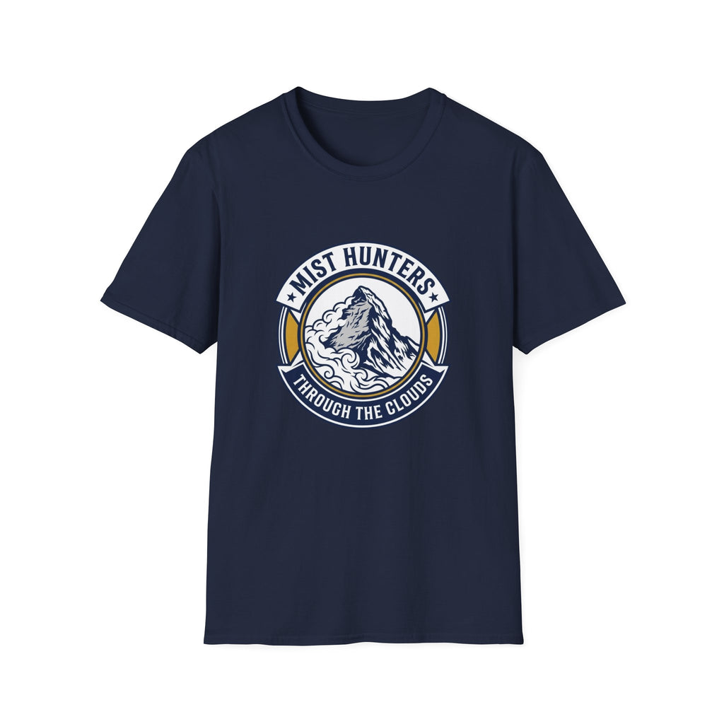Mist Hunters T‑Shirt — Mountain Adventure Graphic Tee (“Through the Clouds”)