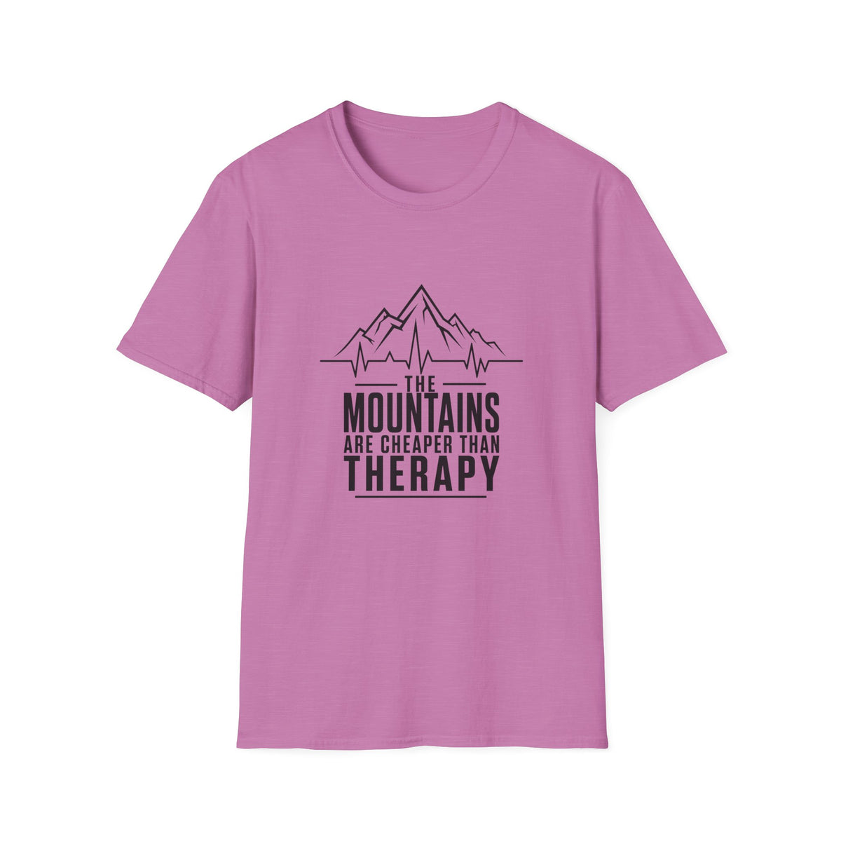 Mountains Are Cheaper Than Therapy T-Shirt — Outdoorsy Hiking Graphic Tee