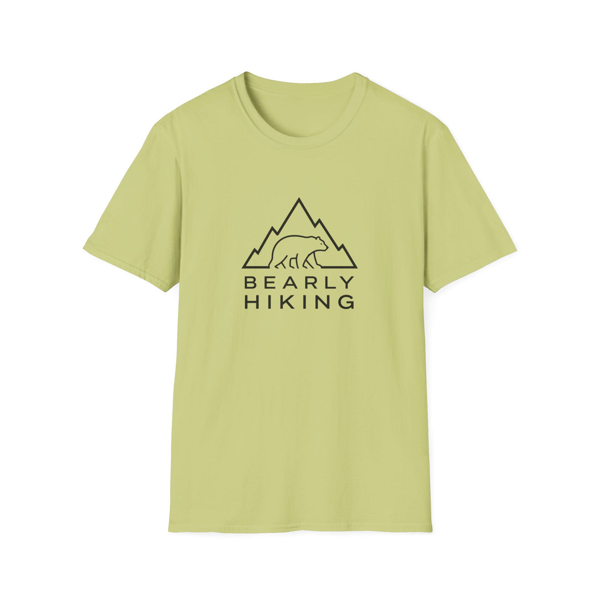 Bearly Hiking T-Shirt — Minimal Mountain Bear Outdoor Tee