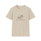 Slow Hiker T-Shirt — Minimal Turtle & Mountain Hiking Tee
