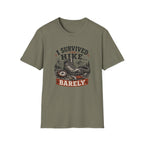 Hiking T-Shirt — "I Survived the Hike... Barely" Vintage Boots & Mountains Tee