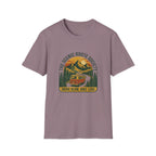 Scenic Route T-Shirt — "The Scenic Route Society: Drive Slow, Hike Less" Mountain Road Tee