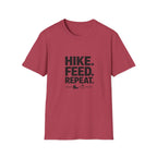 Hike. Feed. Repeat. T‑Shirt — Outdoor Dog Lover Tee