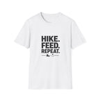 Hike. Feed. Repeat. T‑Shirt — Outdoor Dog Lover Tee