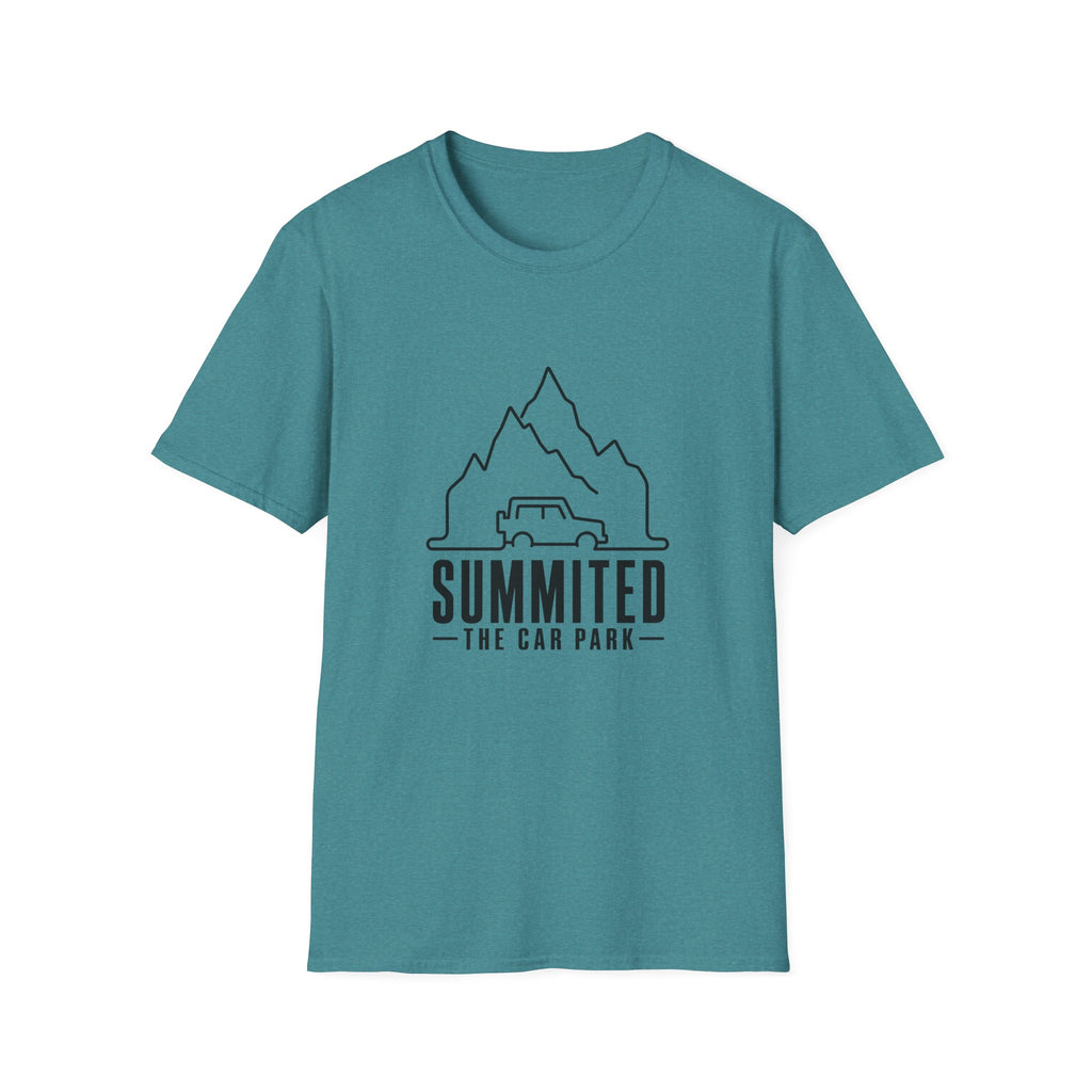 Summited Car Park T-Shirt — Minimal Mountain & Off-Road Graphic Tee