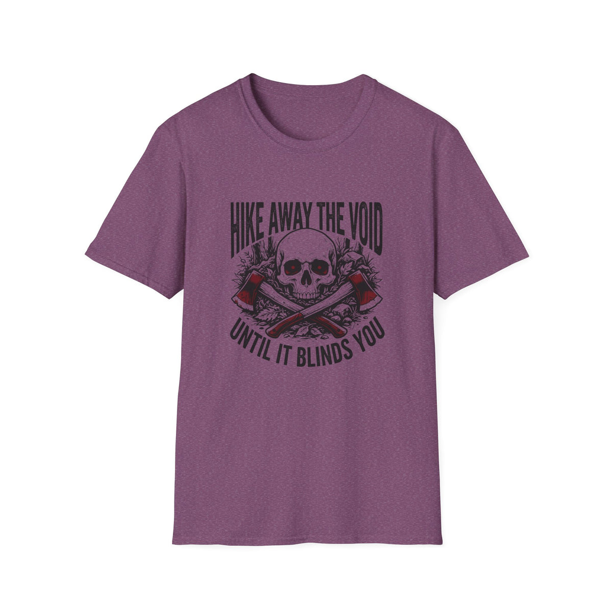 Hike Away The Void Skull T-Shirt — 'Hike Away The Void Until It Blinds You' Outdoor Graphic Tee