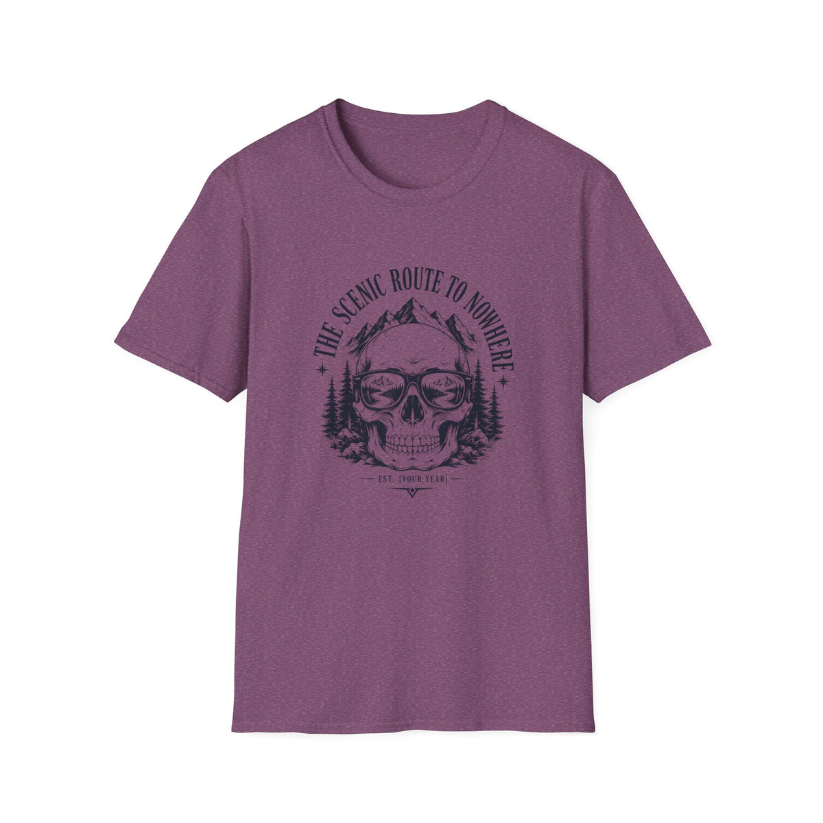 Scenic Route To Nowhere Skull T-Shirt — Vintage Mountain Adventure Tee
