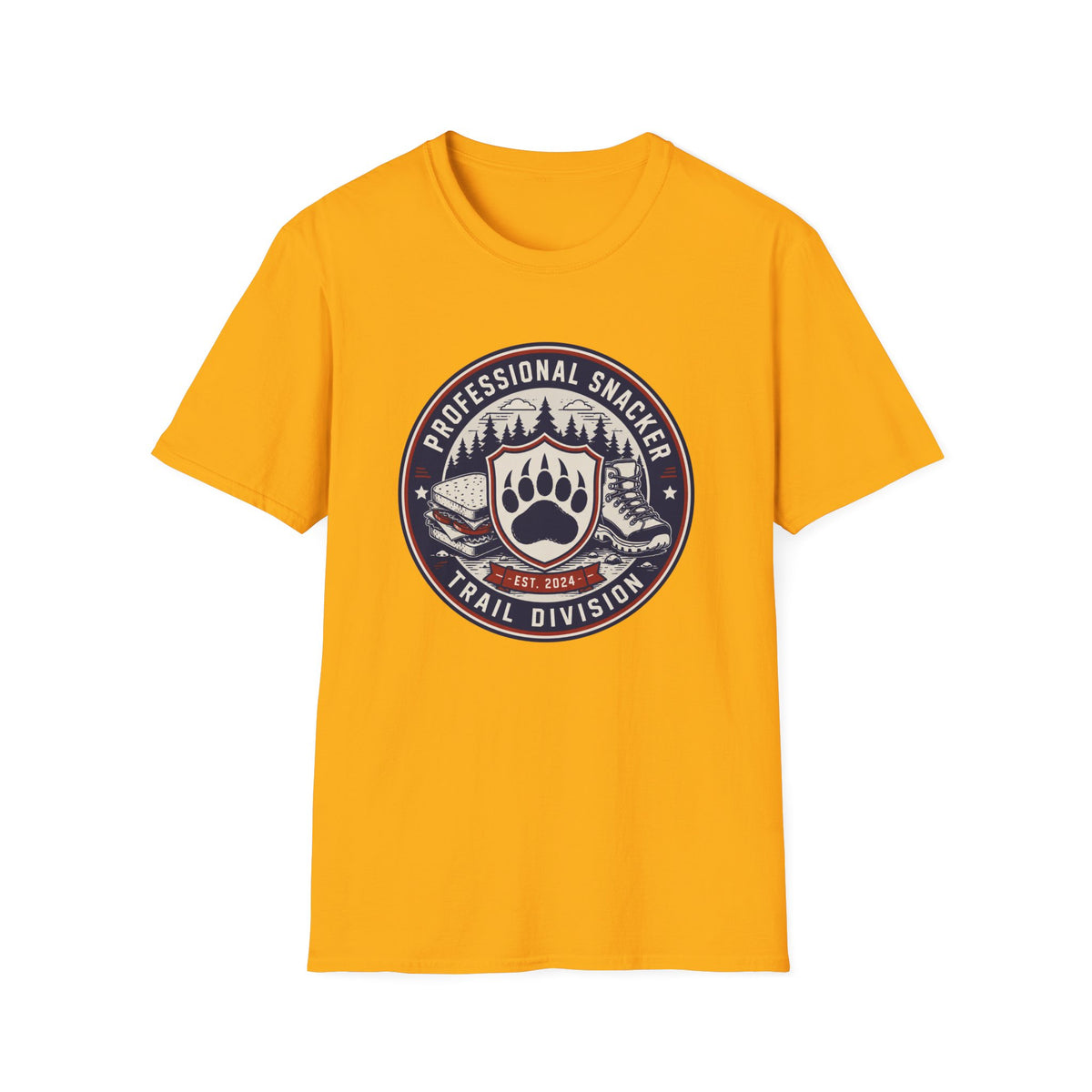 Professional Snacker T‑Shirt — Trail Division Bear Paw Graphic Tee